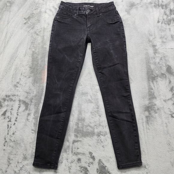 Maurices Denim - Maurices Jeans Womens XS SHORT Black Low Rise Skinny Leg Stretch Denim Ankle